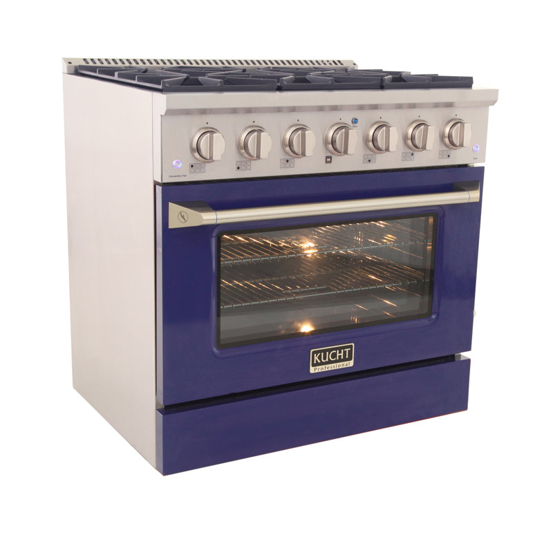 36" 5.2 Cu. Ft. Freestanding Gas, Blue, Natural Gas