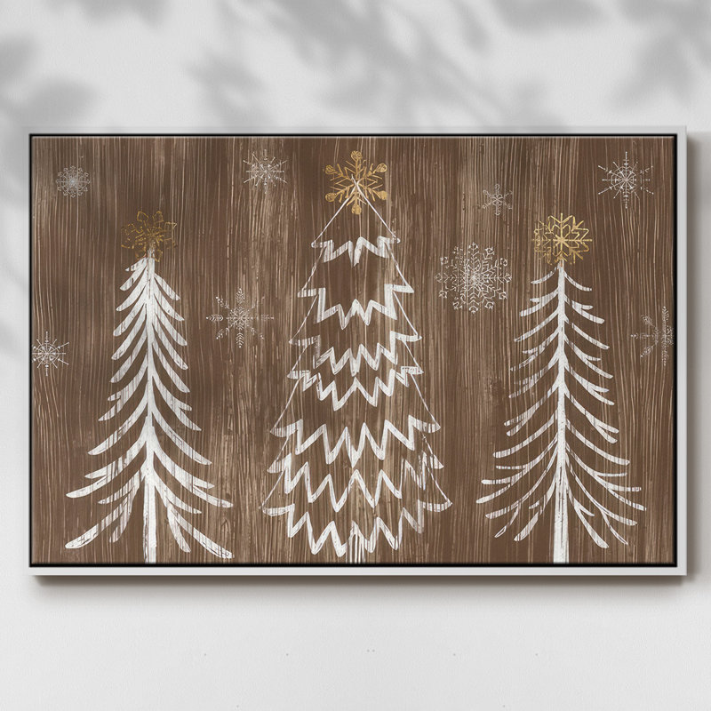 Barnwood Wonderland Collection, reproduction d'art sur toile encadrée, H 25 po x l 37 po x P 1,5 po, Cadre flottant blanc