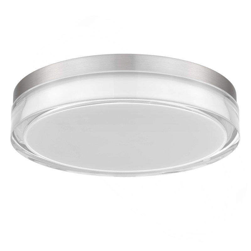 Plafonnier encastré chromé 12 po DEL, Chrome chrome, H 2,5 po x l 12 po x P 12 po