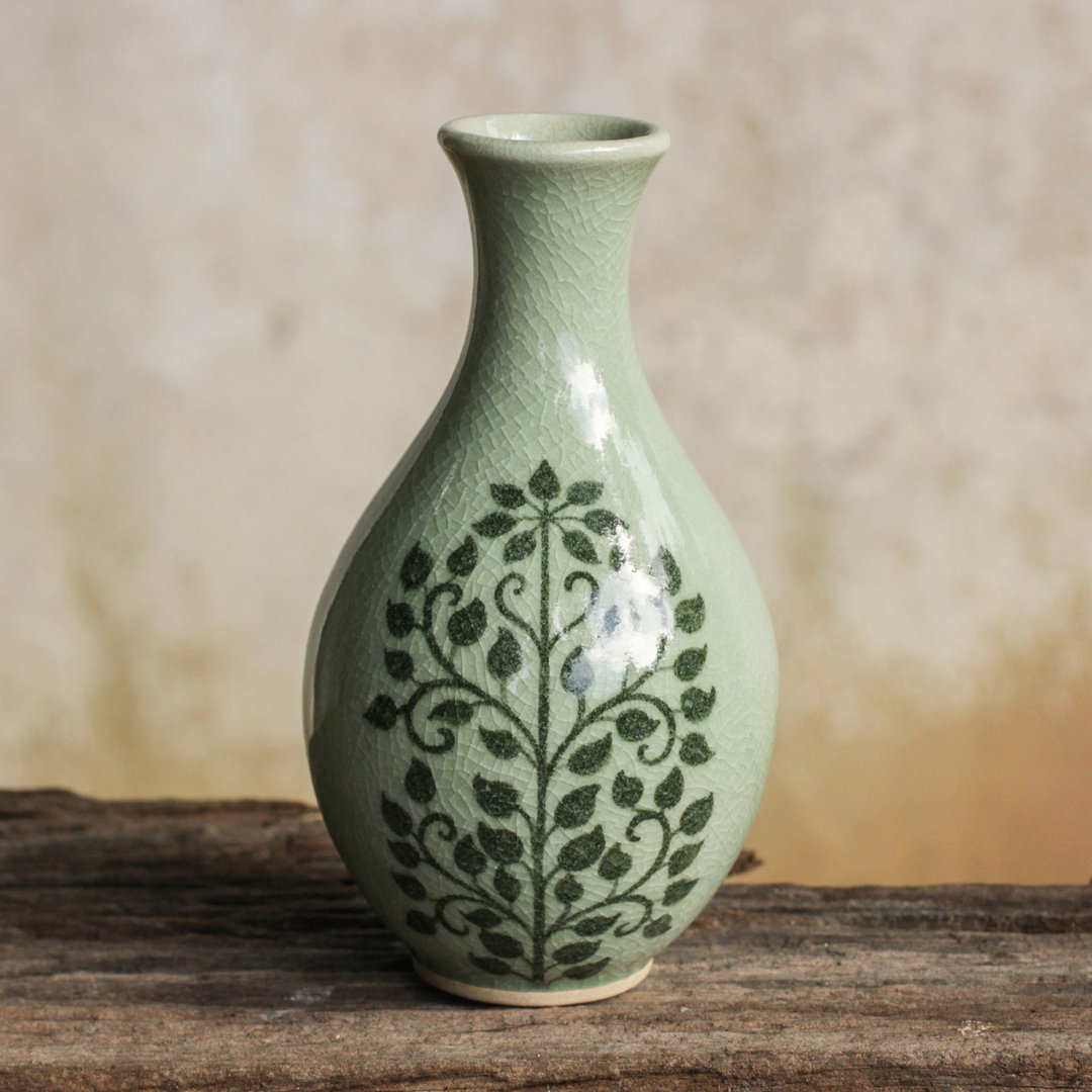 Castanon Handmade Ceramic Table Vase Charlton Home®