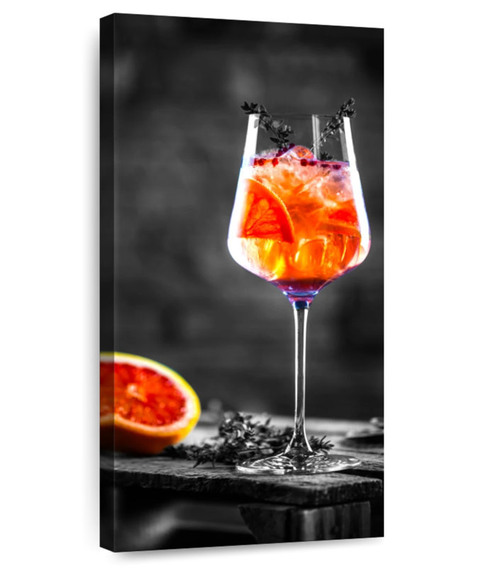 Pop Orange Cocktail, 24" H x 12" W