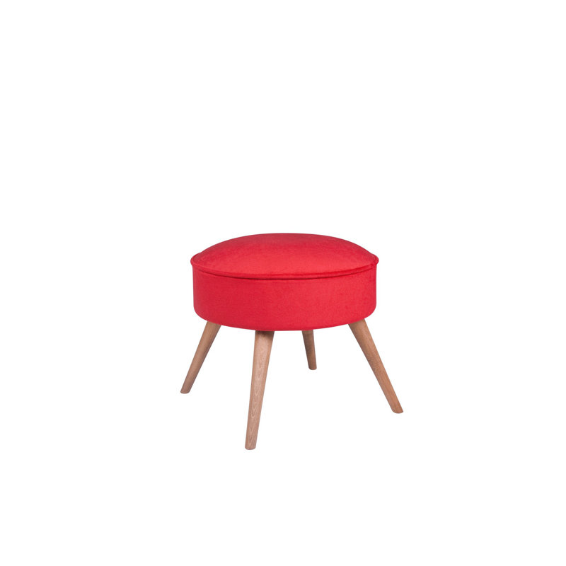 Repose-pieds standard large de 17,72 po Brewster, 100% polyester rouge