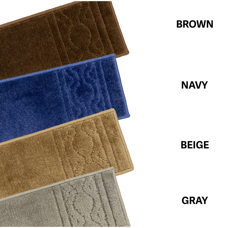 Tapis d'escalier marocain sur mesure à poils doux par Inches, Brun, Rectangle 2 pi 2 po x 12 po