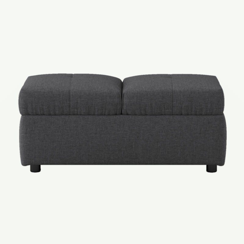 Meuble de salon gris avec repose-pieds 1 pièce