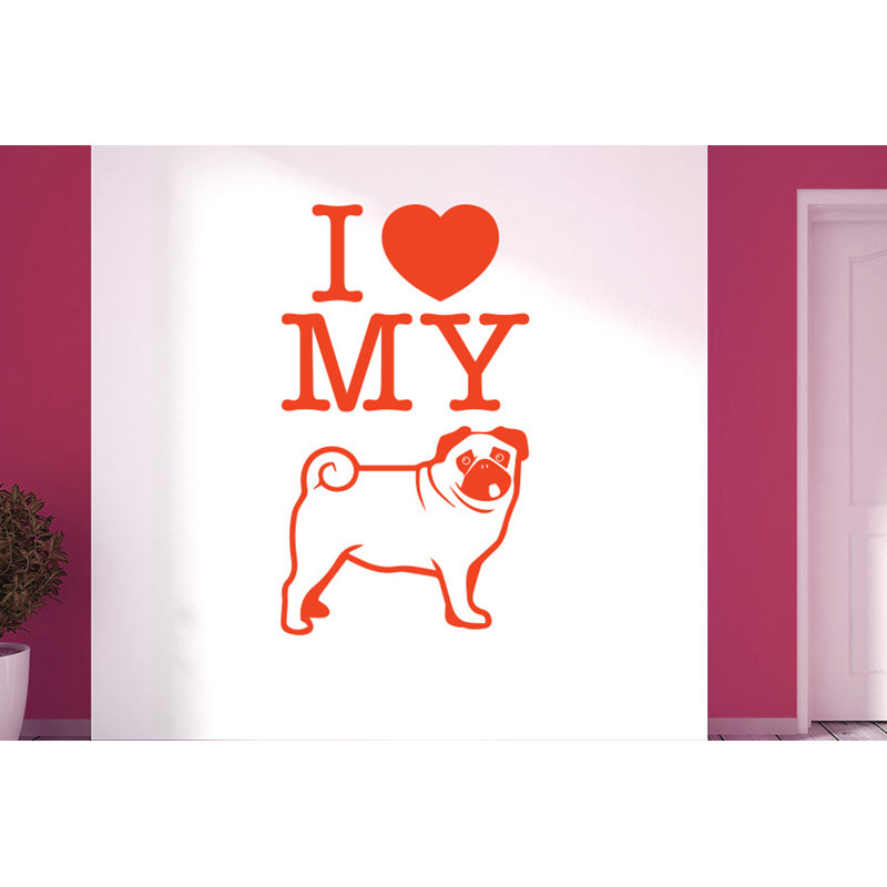 Animals Wall Decal, Orange, Medium