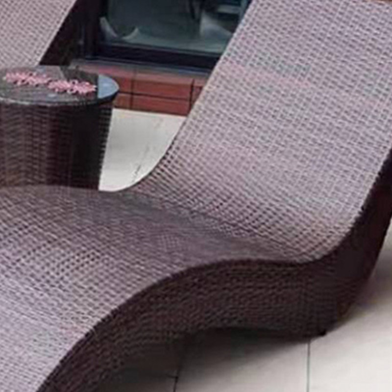 Chaise longue en osier Luxury Villa, Brun