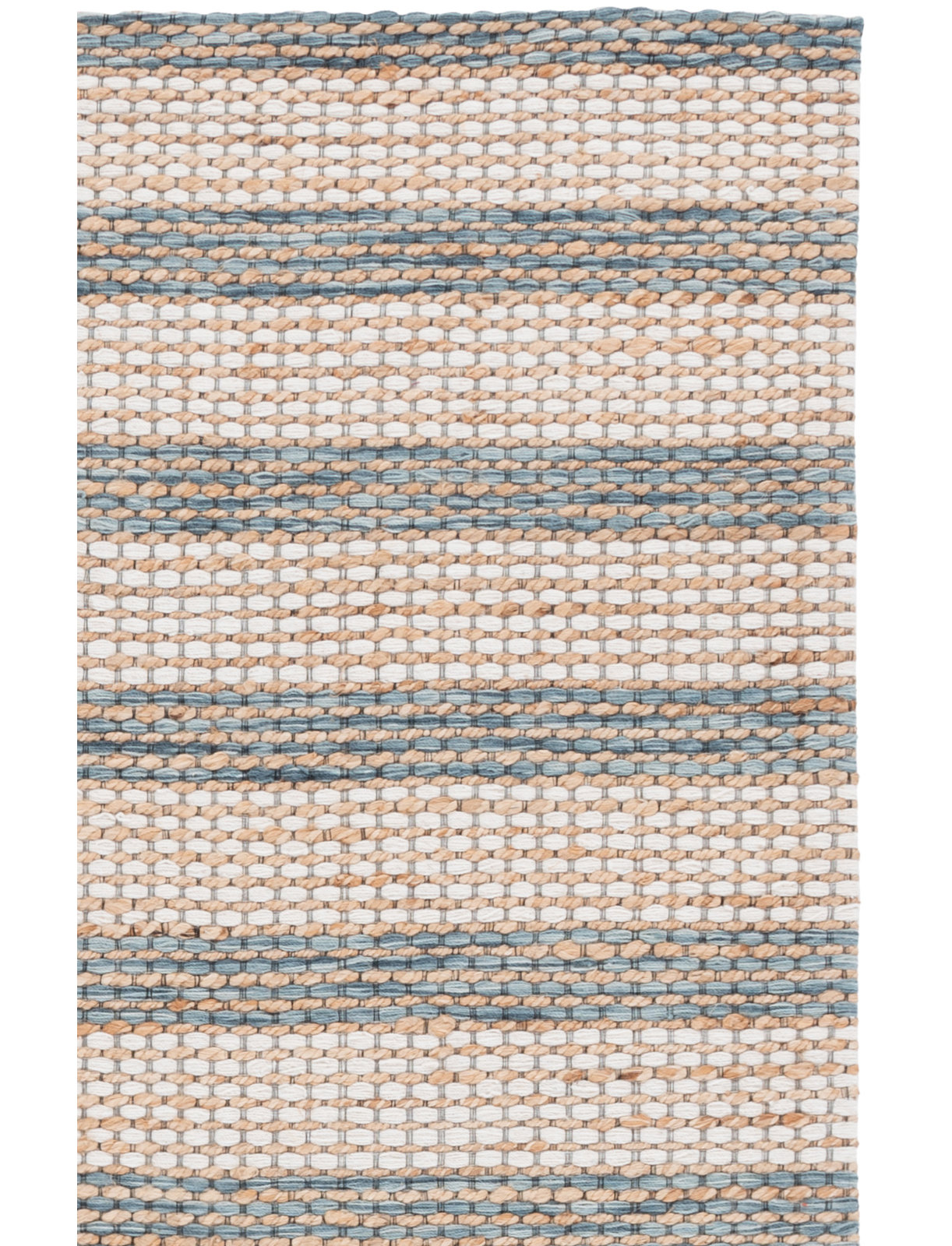 Hand-Tufted Striped Jute Wool Rug, 6'-0" X 9'-0" Rectangle