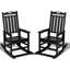 Ensemble de 2 chaises berçantes d'extérieur Hdpe-821586049