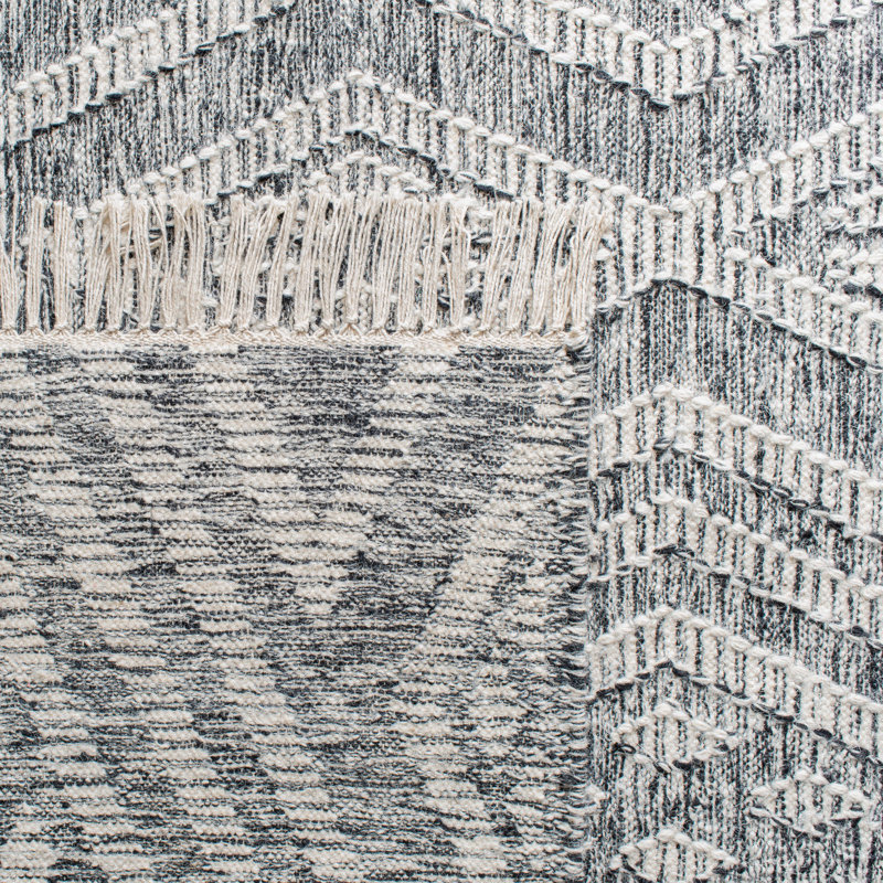 Reitz Kilim Hand Loomed Wool Geometric Rug, Rectangle 8' x 10'