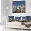 Coussin décoratif paysage imprimé Montréal au crépuscule-101712132
