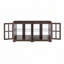 Vitrine Vitrine antique avec portes en verre-63409905