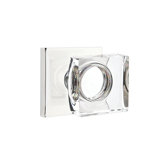 Double Dummy Modern Square Crystal Knob with Square Rose