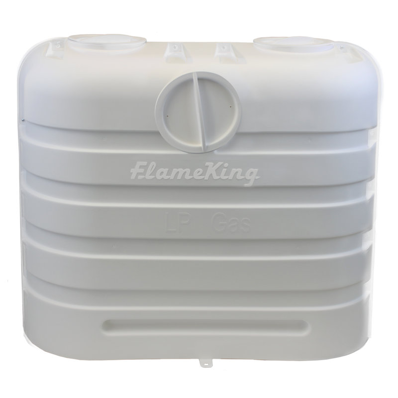 Flame King Dual 30LB Propane LP Tank Light Plastic Heavy Duty Cover for RV, Travel Trailer, Camper