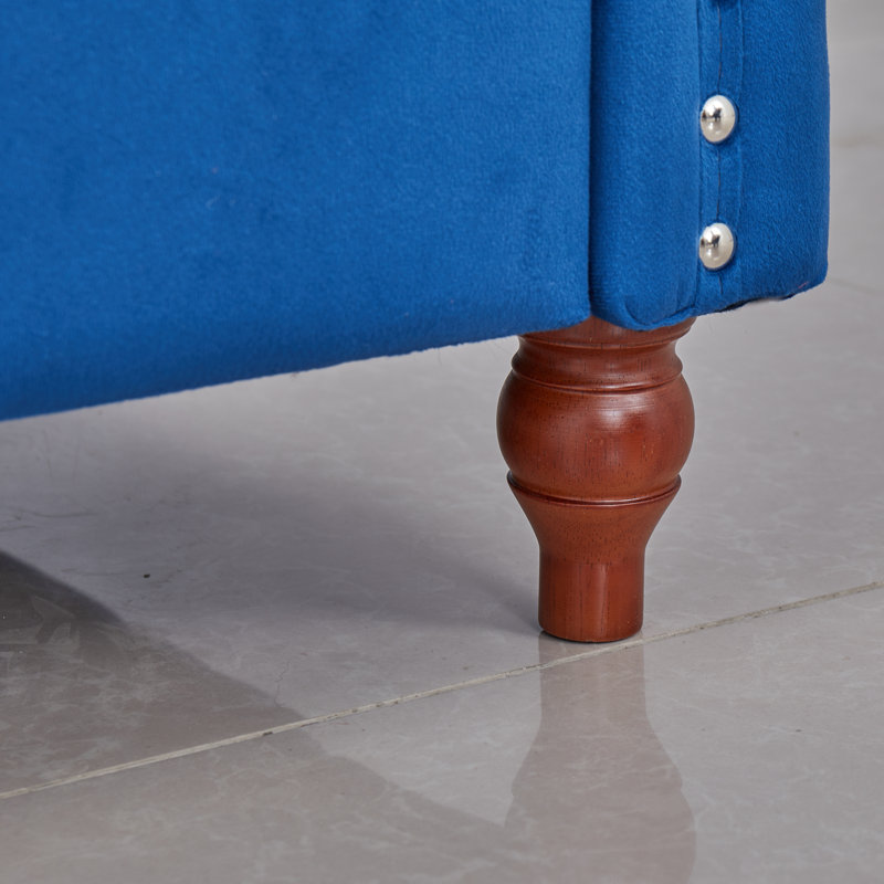 Causeuse capitonnée 2 pièces, Bleu