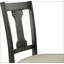 Chaise d'appoint en lin brun clair et gris vieilli