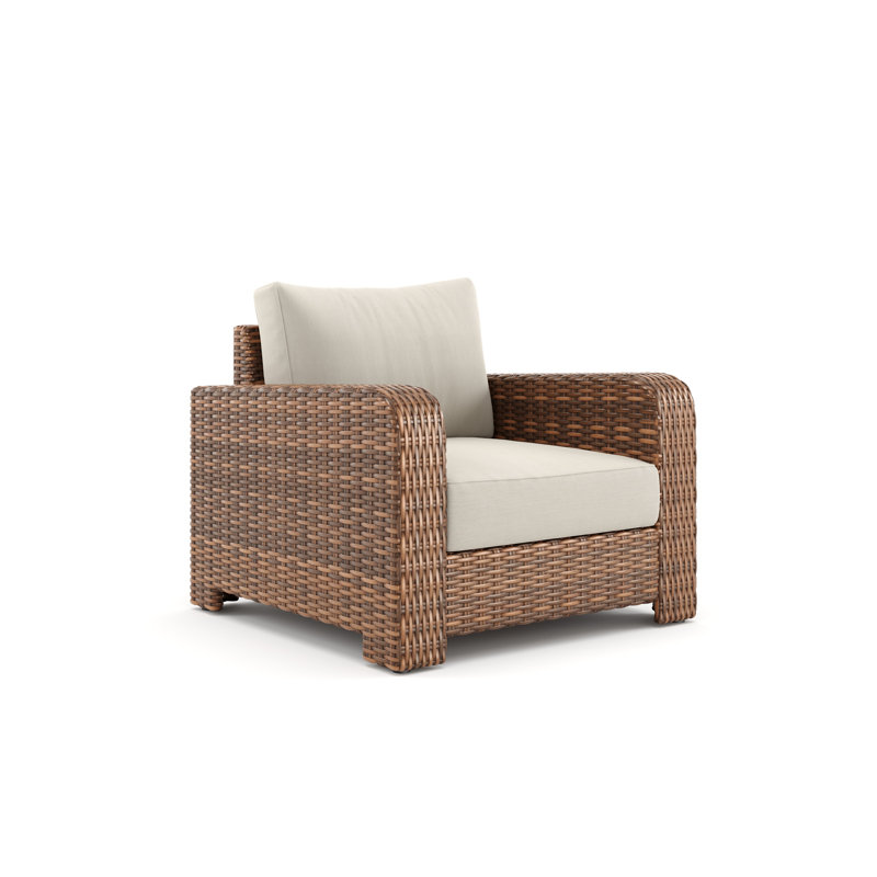 Nico Wicker Outdoor Lounge Chair , Sunbrella® Cushions Included