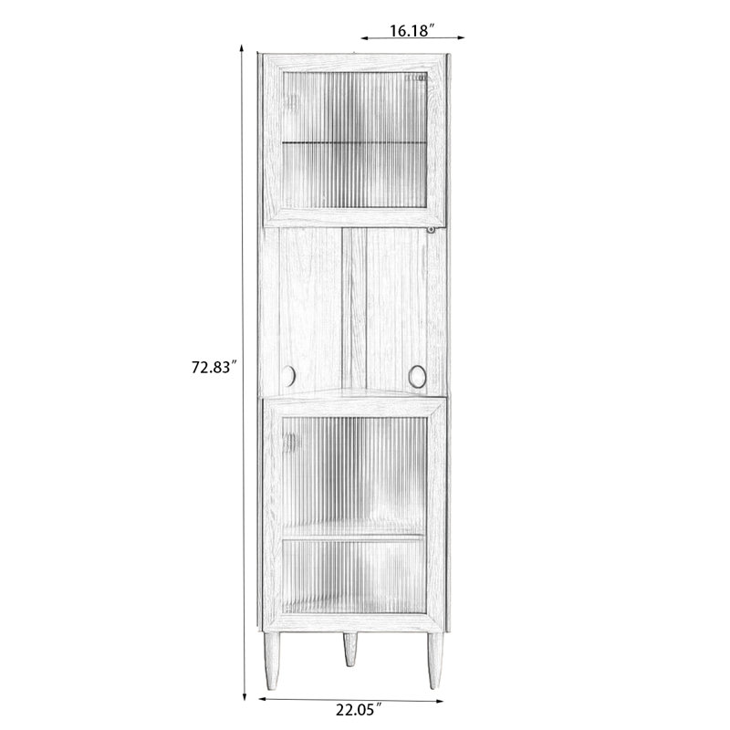Vitrines en bois massif et verre Burlywood