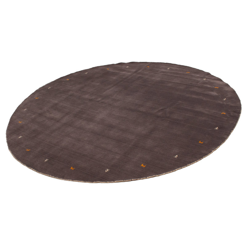 Tapis gris Kashkuli 9 pi 8 po x 9 pi 6 po Gabbeh