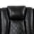 Black Breathable Faux Leather Power Reclining Sofa with Drop-Down Center Table, Wireless Charging, Cup Holders, and LED Base Lighting