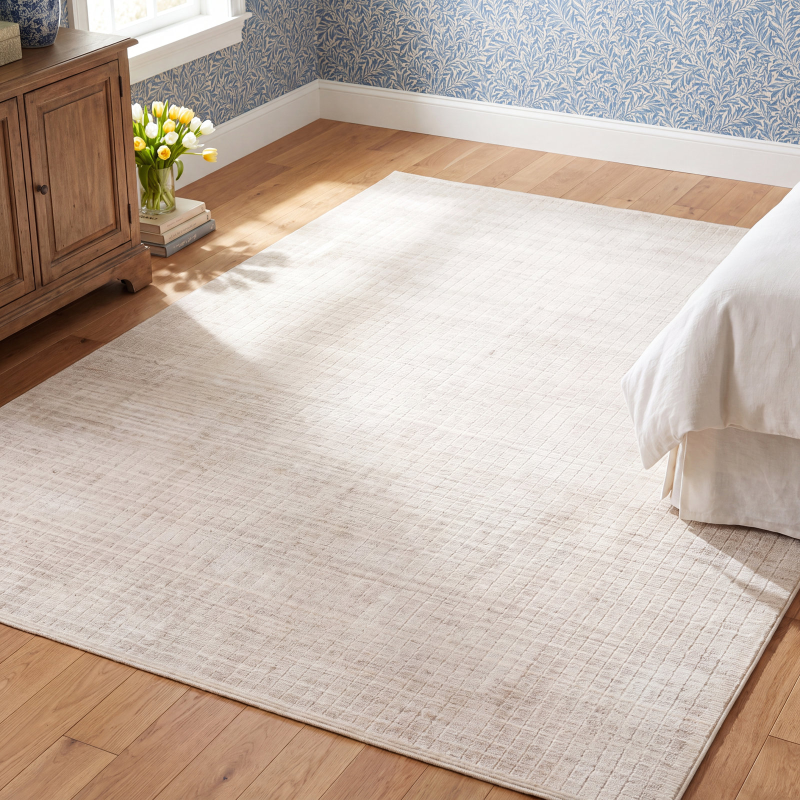 Alba Natural Hand-Loomed Geometric Rug, Rectangle 5'6" x 8'6"