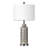 Javell Ceramic Grey Drum Shade USB Charging Port AC Outlet Touch Switch
