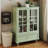 Minimalist Buffet Cabinet With Double Glass Doors And 1 Drawer, Modern Wooden Storage Sideboard Cupboard For Living Room, Dining Room, Hallway-926127870
