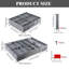 Gray foldable drawer organizer