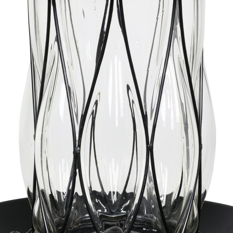 Solar Bronze Hanging Bird Feeder with Diamond Glass Pattern