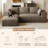 Adame Boneless Sectional Sofa Couch With L-Shaped Chaise, Cup Holders & Storage Pockets - No Assembly Required-1753297892-1753297915