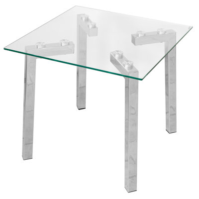 Beatriz Glass Top End Table
