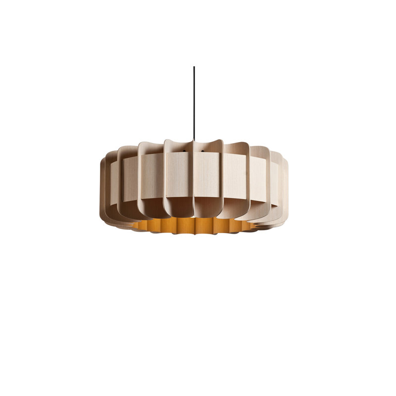 Luminaire suspendu 1 lumière Clarissa, Frêne, H 11 po x l 29,1 po x P 29,1 po