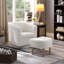 Fauteuil demi-tonneau pivotant avec repose-pieds Sharolynn-378484800