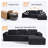 Boneless 110'' W Upholstered Sectional with Five Pillows, 2 - Piece Convertible Sleeper Sofa, No Assembly Required Sofa-551389505-551389507