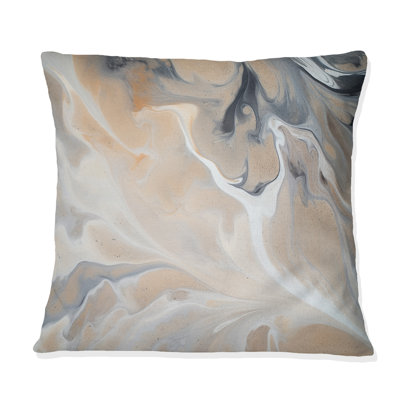 Coussin décoratif abstrait en marbre avec copie de l'espace VII - Fractals