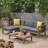 L-SHAPE SOFA SET, DARK GREY
