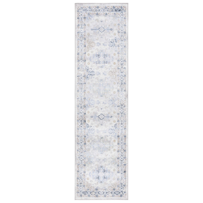 Bayside Performance Machine Washable Oriental Rug, Round 6'7"