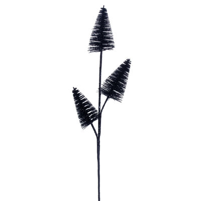 20" Artificial Glitter Cone Tree Spray. Includes 6 pieces per bag.