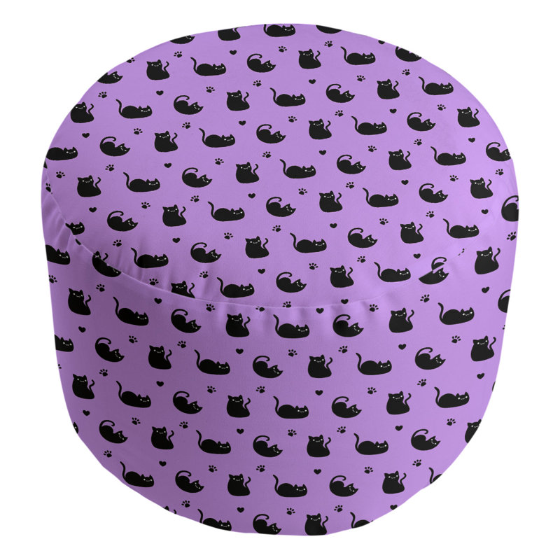 Repose-pieds Avicia, Mauve tyrien / noir