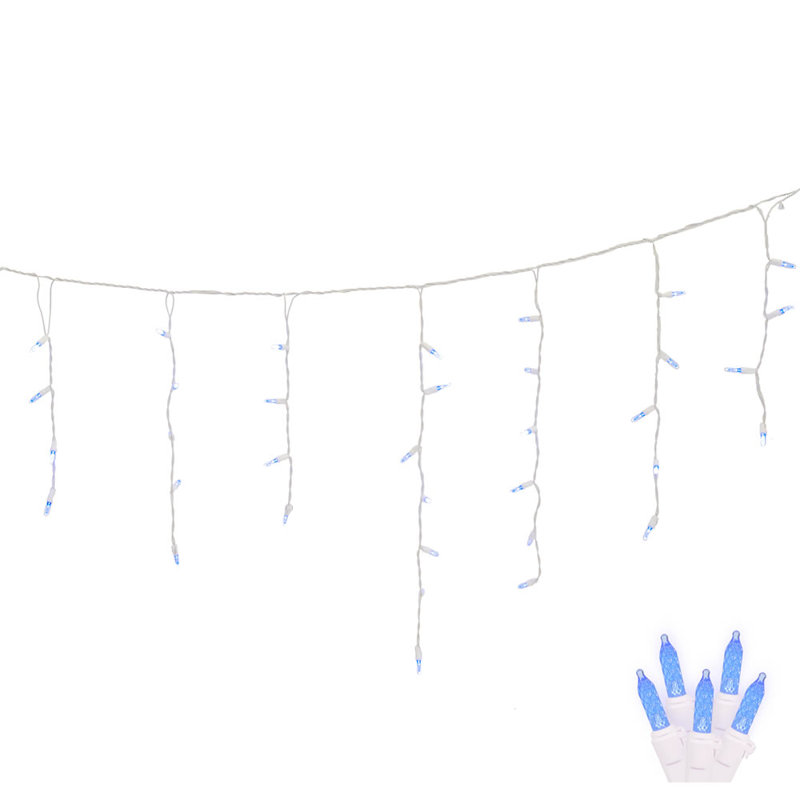 70 lumières de Noël glaçons, 21" H x 2" W x 108" D, Bleu