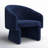 Upholstered Barrel Chair - Blue-516790790