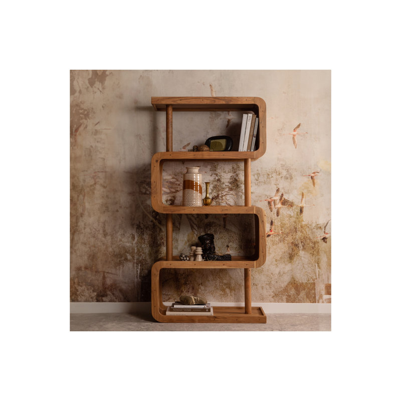 Rattle 160 cm H x 82 cm W Geometric Bookcase