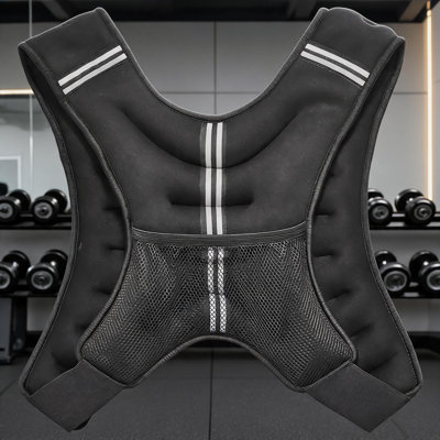 This 16-Pound Multi-Functional Weighted Vest Features Reflective Strips And Adjustable Buckles, Is Unisex, And Is Suitable For Various Physical Exercises Such As Running, Fitness, Weight Loss, And Body Shaping.