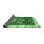 Tapis vert / noir en laine et polyester tissé à la machine 2 pi x 5 pi Handy