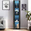 Armoire de rangement noire avec bande de lampe en aluminium - large surface facile à nettoyer, l 40 x P 29 x H 170 cm (48,99 lb)
