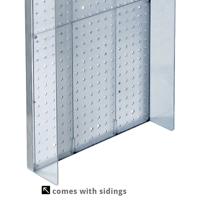 16"W x 60"H Pegboard Powerwing Display