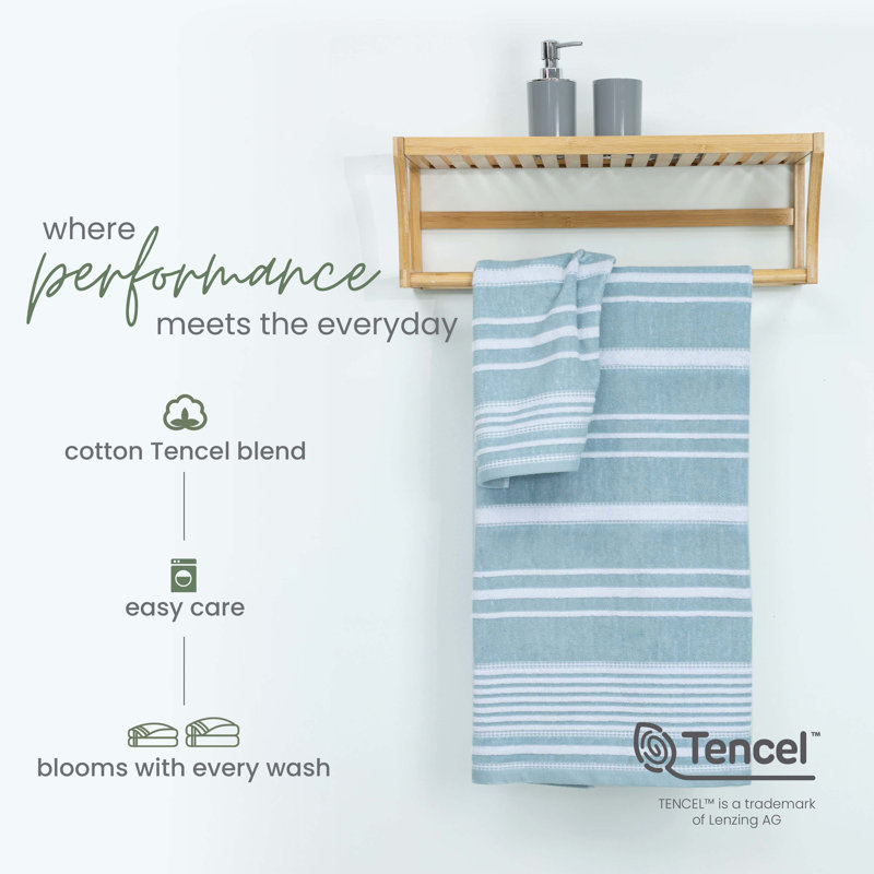 Branden Bath Towel, Batten Stripe Mineral