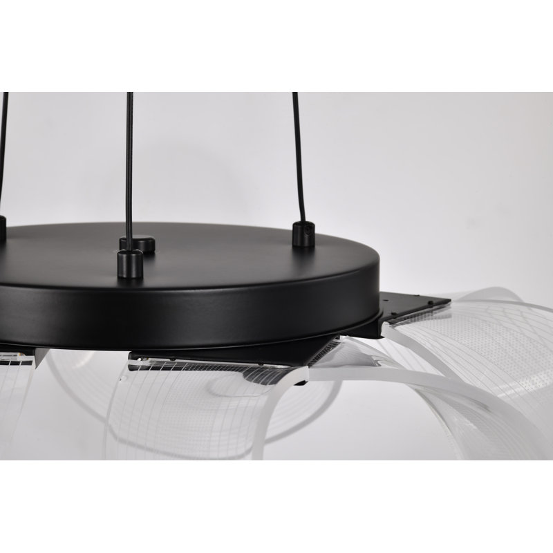 Lustre 5 lumières DEL 21 pouces Ogawa Ogawa - Noir mat