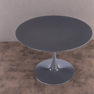 Modern Grey Mdf Dining Table, Space-saving Tulip Style For Home