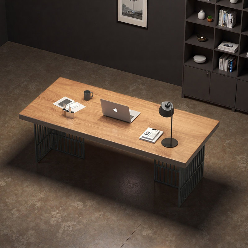Bureau moderne en bois de pin massif, H 29,5 po x l 70,9 po x P 31,5 po