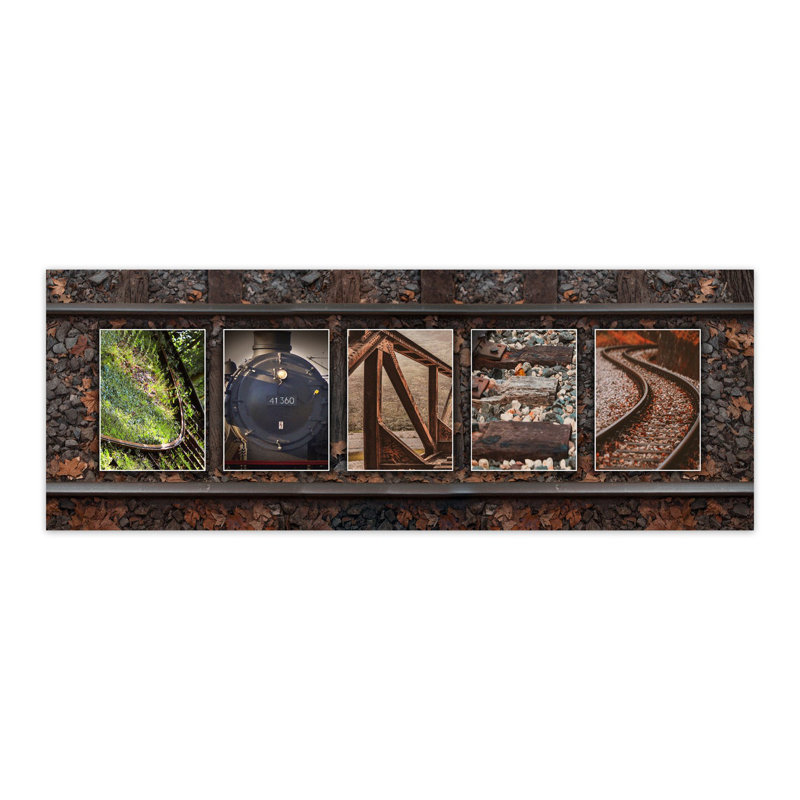 Train Railroad Name Art - Personalized Gift, Yes